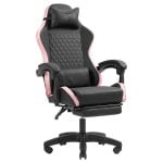 Mars Gaming MGC-X Racing Gaming-Stuhl aus Kunstleder mit Fußstütze und Lordosenstütze, 8 cm Höhe Mars Gaming MGC-X Racing Gaming-Stuhl aus Kunstleder mit Fußstütze und Lordosenstütze, 8 cm Höhe