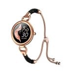 Maxcom FW51 Bluetooth-Smartwatch für Damen, HD, schwarze Kristalle, Gesundheitsüberwachung und Premium-Stil