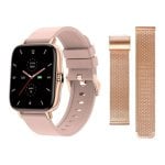 Maxcom FW55 Aurum Pro Bluetooth 44mm HD-Touchscreen Gold Pink IP67 SpO2 Pulsuhr Schlafmonitor