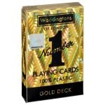 Baraja de Juego Winning Moves Gold Waddingtons No.1 Acentos Dorados Alta Durabilidad