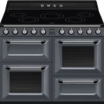Fogão de Indução Smeg TR4110IGR2 110x60cm Forno Triplo Vapor Clean Cinza Fogão de Indução Smeg TR4110IGR2 110x60cm Forno Triplo Vapor Clean Cinza