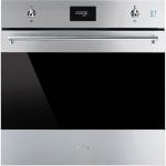 Forno combinado a vapor clássico em aço inoxidável acetinado Smeg SO6301S2X 68L com ecrã LCD e limpeza a vapor Forno combinado a vapor clássico em aço inoxidável acetinado Smeg SO6301S2X 68L com ecrã LCD e limpeza a vapor