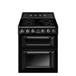 Fogão de indução preto Smeg Victoria TR62IBL2 com 2 fornos, eficiência de nível A, 60x60 cm Fogão de indução preto Smeg Victoria TR62IBL2 com 2 fornos, eficiência de nível A, 60x60 cm