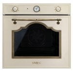 Forno elétrico ventilado Smeg SF700PO 70L creme com porta fria e estética Cortina Forno elétrico ventilado Smeg SF700PO 70L creme com porta fria e estética Cortina