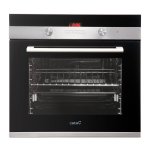 Horno multifunción turbo Cata 50L Inox y cristal negro con mandos escamoteables LCD