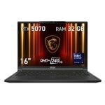 MSI Stealth 16 AI A2HWGG-047ES OLED Intel Core Ultra 9 285H 32GB 1TB SSD RTX5070 16" W11 MSI Stealth 16 AI A2HWGG-047ES OLED Intel Core Ultra 9 285H 32GB 1TB SSD RTX5070 16" W11