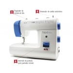 Máquina de coser Alfa 34 puntadas Ojal automático Brazo libre Prensatelas metálico Luz LED Máquina de coser Alfa 34 puntadas Ojal automático Brazo libre Prensatelas metálico Luz LED