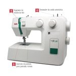 Máquina de coser Alfa Potencia 70W 21 puntadas chasis metálico LED alta estabilidad Máquina de coser Alfa Potencia 70W 21 puntadas chasis metálico LED alta estabilidad