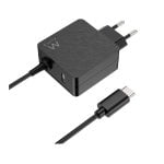 Cargador Ewent EW3979 45W USB-C Power Delivery, USB-A, Carga Rápida, Cable 1.5m Negro Cargador Ewent EW3979 45W USB-C Power Delivery, USB-A, Carga Rápida, Cable 1.5m Negro
