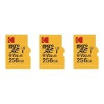 Carte Kodak MicroSD 256GB Classe 10 Adaptateur SD Haute Performance