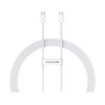 Baseus USB Type-C auf USB Type-C Kabel 30W 2m Weiß schnelles Laden und effiziente Übertragung