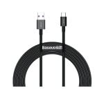 Cable Baseus CATYS-A01 USB-A a USB-C/Lightning 2m 66W 480MB/s Negro Cable Baseus CATYS-A01 USB-A a USB-C/Lightning 2m 66W 480MB/s Negro