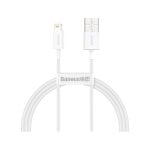 Cable Baseus CALYS-A02 USB A Lightning 1m 2.4A carga rápida blanco correa almacenamiento Cable Baseus CALYS-A02 USB A Lightning 1m 2.4A carga rápida blanco correa almacenamiento