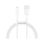 Kabel Baseus CALYS-A02 USB A Lightning 1 m 2.4A Schnellladefunktion Weiß