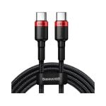 Cable Baseus Cafule USB-C a USB-C 2m 100W Power Delivery Nylon Negro/Rojo Cable Baseus Cafule USB-C a USB-C 2m 100W Power Delivery Nylon Negro/Rojo