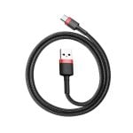 Cavo USB-C a ricarica rapida 3A in nylon intrecciato Baseus CATKLF-U91 da 3 m, nero/rosso Cavo USB-C a ricarica rapida 3A in nylon intrecciato Baseus CATKLF-U91 da 3 m, nero/rosso