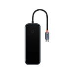 Baseus AcmeJoy Series USB-C Hub 7 em 1 2xUSB 3.0 HDMI USB 2.0 SD/TF PD100W Cinzento Baseus AcmeJoy Series USB-C Hub 7 em 1 2xUSB 3.0 HDMI USB 2.0 SD/TF PD100W Cinzento