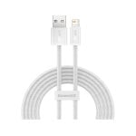 Cable Baseus Dynamic 1,2 m Lightning USB A 2.4A 480Mbps Blanco Chip Inteligente