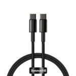 Cabo Baseus Tugsten Gold 100w Da USB-C a USB-C 1m Nero Cabo Baseus Tugsten Gold 100w Da USB-C a USB-C 1m Nero