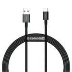 Cable USB a USB-C Baseus CATYS-01 1 m 40W 480Mbps Negro TPE+ABS con Velcro