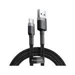 Cable Baseus Cafule CATKLF-BG1 USB-A a USB-C 1m 3A Trenzado Reforzado Negro Cable Baseus Cafule CATKLF-BG1 USB-A a USB-C 1m 3A Trenzado Reforzado Negro
