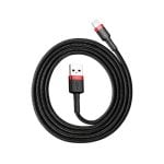 Cable Baseus CALKLF-R91 USB A a Lightning 3m 2,4A Nylon Negro/Rojo Anti-enredos Cable Baseus CALKLF-R91 USB A a Lightning 3m 2,4A Nylon Negro/Rojo Anti-enredos