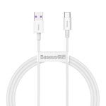 Cable Baseus CATYS-02 1m USB C a USB A 66W Blanco carga rápida y protección inteligente Cable Baseus CATYS-02 1m USB C a USB A 66W Blanco carga rápida y protección inteligente