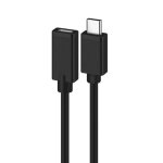 Cable de extensión USB-C Ewent EC1037 1.8m 480Mbps 60W Resistente Negro