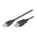 Cable USB Ewent EC1013 3m Extensión USB 2.0 A Macho a A Hembra 480Mbps Negro