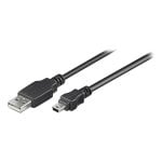 Cable Ewent EC1027 USB-A 2.0 a Mini-USB B 1.8m Negro alta compatibilidad