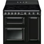 Fogão Smeg Victoria TR93IBL2 Indução 2 Fornos Vapor Clean 90x60 cm Preto Fogão Smeg Victoria TR93IBL2 Indução 2 Fornos Vapor Clean 90x60 cm Preto