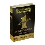 Baraja Winning Moves Black and Gold Waddingtons No.1 diseño elegante detalles en oro alta durabilidad