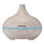 Humidificador Cecotec 300ml madera ultrasónico LED 7 colores temporizador 6h aromaterapia