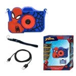 Fotocamera digitale Marvel Classic Spider-Man da 8 GB con lettore MP3, 15 fotogrammi, 5 giochi, custodia in silicone