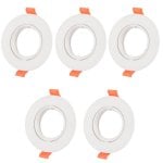 Aro empotrable basculante JANDEI blanco para GU10/MR16 instalación frontal Ø90mm PC