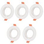 Aro empotrado basculante JANDEI branco para GU10 MR16 instalação frontal Ø90mm PC