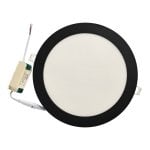 Downlight LED JANDEI 18W 6000K Redondo Empotrable Marco Negro Corte 200mm
