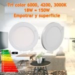 Downlight JANDEI 18W 3 Colores Selector Movimiento Empotrar o Superficie