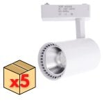 Foco de Carril JANDEI LED COB 30W 2200lm 45° 6000K Vida 35000h Cilíndrico