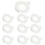 Downlight LED JANDEI 3W 3000K Redondo Blanco Empotrable Diseño Extraplano 8.2cm
