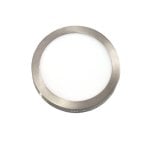 Placca LED rotonda JANDEI acciaio Ø175mm 4200K diffusore alluminio superficie