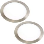 Placa Circular LED JANDEI 22,5cm 18W 120° Extraplano Empotrable Difusor Aluminio
