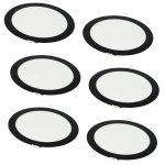 Downlight LED JANDEI 18W 6000K redondo empotrar negro corte 200mm extraplano