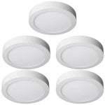 Downlight JANDEI 18W Superficie Pack 5 6000K Alluminio IP20 ø210mm
