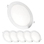 Downlight LED empotrable JANDEI 200mm ángulo 120º difuso fuente incluida
