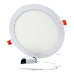 Downlight LED empotrable JANDEI circular 18W CCT extraplano corte 200mm blanco