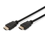 Ewent EC1330 HDMI-Kabel, 1 m, HDMI-Stecker auf Stecker, 3D, vergoldet, Schwarz
