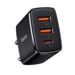 Baseus CCXJ-E01 Caricabatterie 1 porta USB-C Ricarica rapida, protezione da surriscaldamento, nero