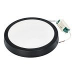 Downlight LED JANDEI 18W 4200K redondo superficie marco negro difusor aluminio 21cm