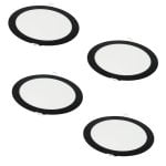 Downlight LED JANDEI 18W 4200K redondo extraplano empotrar marco negro corte 200mm